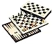 Philos 2511 - Reise-Schach-Backgammon-Dame-Set, Feld 30 mm, Königshöhe 47 mm