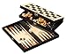 Philos 2511 – Reise-Schach-Backgammon-Dame-Set, Feld 30 mm, Königshöhe 47 mm - 5