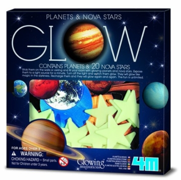 4M 68255 – Glow Planets and Nova Stars, 20 Teile - 