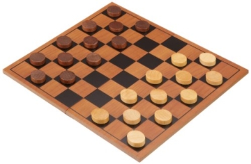 Philos 3144 – Dame-Set mit klappbaren Spielbrett, Strategiespiel - 